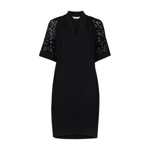 Whistles Black Lina Animal Dobby Dress